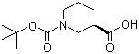 CAS 登录号：163438-09-3, N-Boc-(R)-3-甲酸哌啶, N-叔丁氧羰基-(R)-3-甲酸哌啶