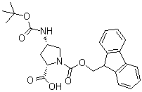 CAS 登录号：221352-74-5, (2S,4S)-4-[[叔丁氧羰基]氨基]-1,2-吡咯烷二甲酸 1-(9H-芴-9-基甲基)酯