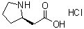 CAS 登录号：439918-59-9, (2R)-2-吡咯烷乙酸盐酸盐