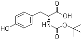CAS 登录号：70642-86-3, Boc-D-酪氨酸, N-叔丁氧羰基-D-酪氨酸
