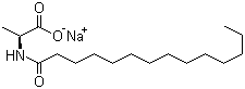 CAS 登录号：67395-95-3, N-十四碳酰基-L-丙氨酸钠